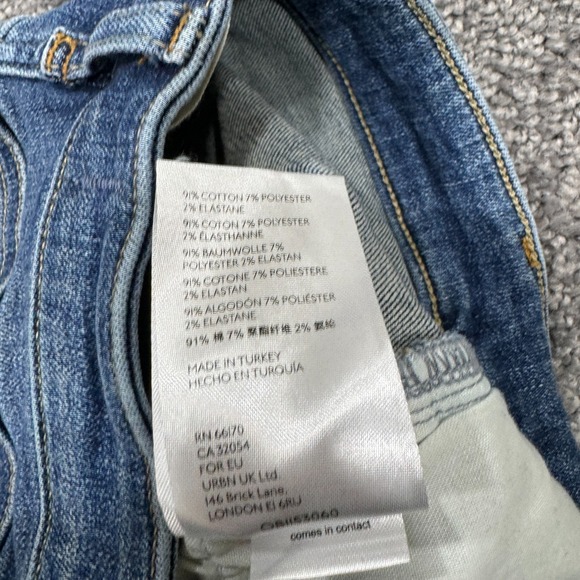 We The Free Jeans Womens 29 Blue Ankle Skinny Stretch Medium Wash Denim Distress - Picture 8 of 8